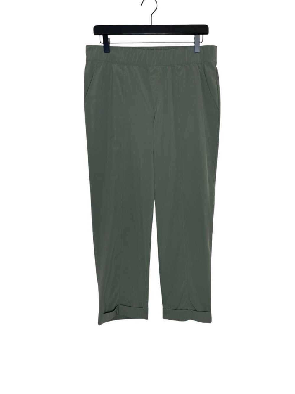 Talbots Pull On Pedal Pusher Crop Pants Olive Green Size Small